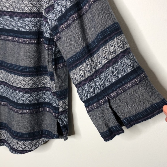 Woolrich Lagenlook Button Down Top Blue Size M - Picture 6 of 11